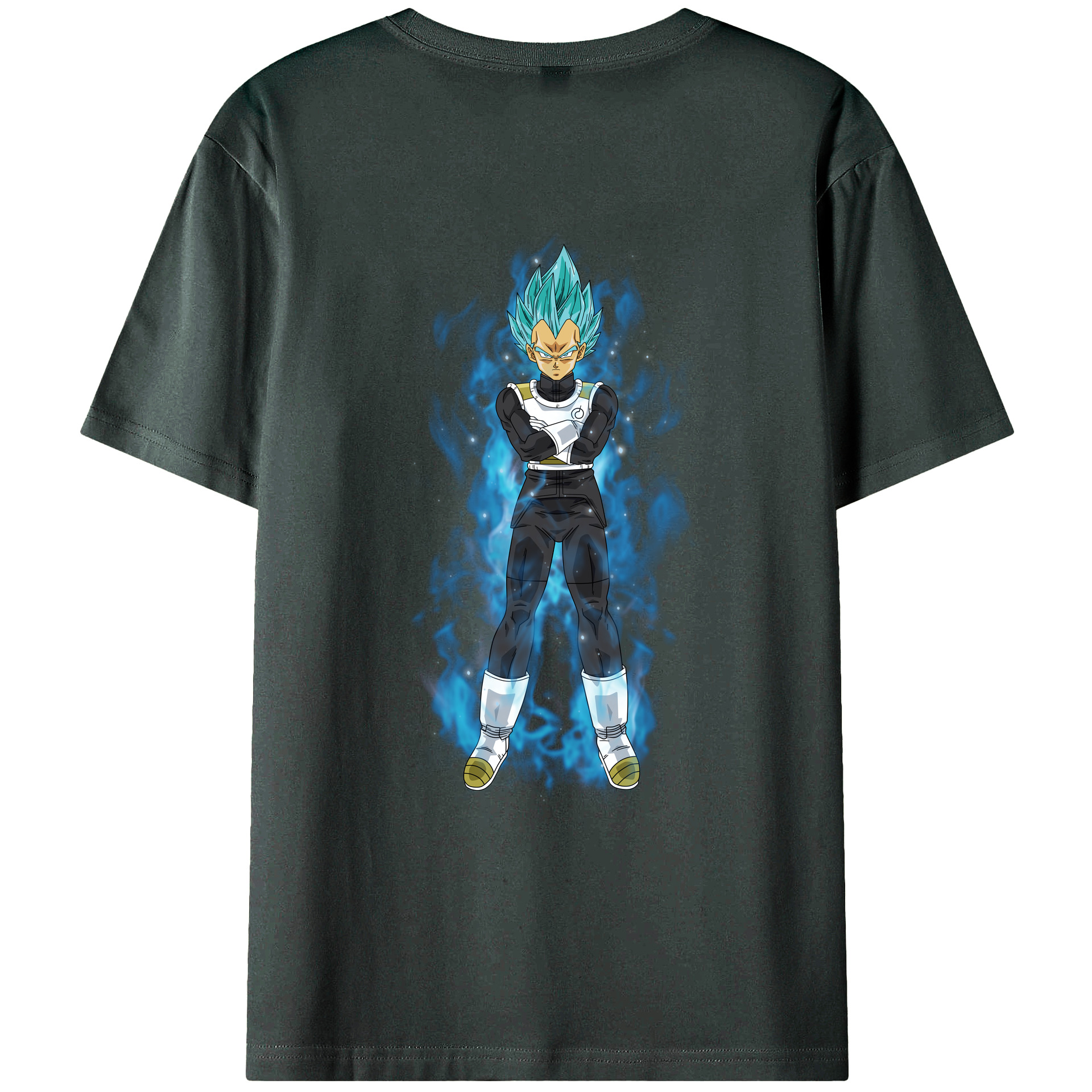 （画像用） ドラゴンボール ベジータ四世（Bejīta Yonsei）DRAGON BALL Vegeta IV 綿100％ メンズ半袖Tシャツ（バックプリント） 通気性